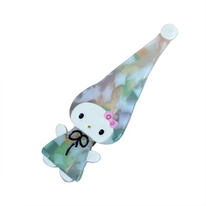 Fermaglio per capelli a becco d'anatra in fibra di acetato fatto a mano XIYU, con simpatico cartone animato |   Accessorio Multifunzionale per Coda di Cavallo e Frangia per Bambini - Product Image 6