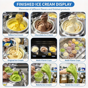 Machine à glace dure commerciale de comptoir en acier inoxydable avec écran tactile pour la fabrication de gelato - Product Image 4