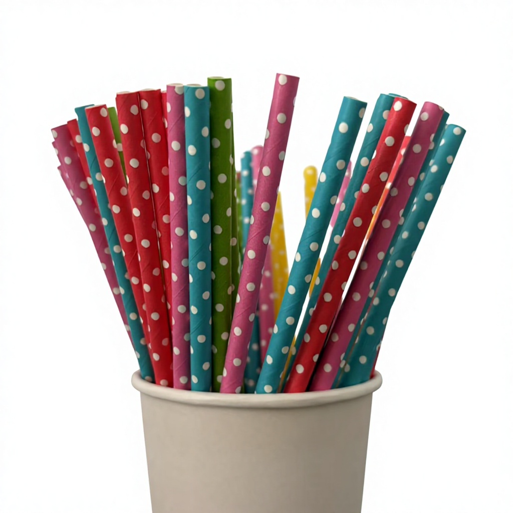 Luxury 100% Biodegradable Disposable Paper Straw Individually Wrapped Colorful Drinking Straw for Party Decoration Suppliers