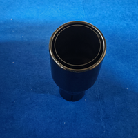 Punta de Escape de Acero Inoxidable Negro Titanio de 4 Pulgadas, Diseño de Doble Capa, Universal para Automóviles, Puntas de Silenciador de Alto Rendimiento, Decoración para Tubo de Escape