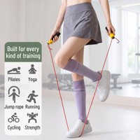 Chaussettes de sport montantes en coton tricotées à compression pour le printemps, avec bord côtelé antidérapant, pour le yoga et le Pilates, pour femmes, vente en gros
