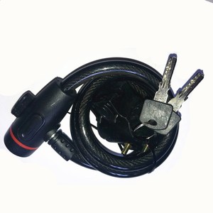 Candado de anillo para bicicleta, candado de cable de acero negro, control manual, candado de seguridad para ciclismo de montaña con soporte - Product Image 3