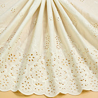 Ruban Guipure Personnalisé en Gros de 43 cm de Large, Bordure Brodé en Coton Blanc, Garniture en Dentelle Guipure