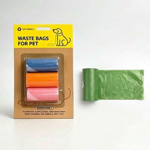 Sacs à déjections pour animaux de compagnie en plastique recyclé, design durable et écologique, petits sacs à déjections pour chiens, accessoires pour animaux de compagnie - Product Image 1