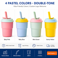 Gobelet portable pour enfants, en plastique PP, avec paille, 400 ml, pour bébé, tout-petit, pour la maison, l'école, l'extérieur