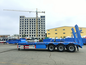 Betrouwbare 3-assige stalen dieplader oplegger met antislipdek voor <span class=keywords><strong>transport</strong></span> van landbouwmachines, max. laadvermogen 60T - Product Image 6