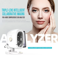 Analyseur de peau, appareil de beauté, équipement médical, scanner de peau du visage 2 en 1, analyse faciale 3D AI, 18 langues, usage commercial