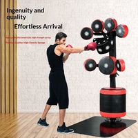 Sac de frappe réglable multi-positions avec cible d'entraînement multiple pour salle de sport à domicile pour adultes