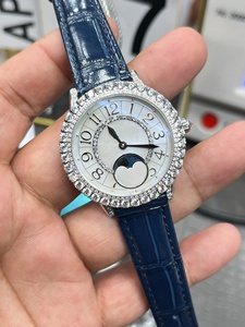 Reloj Mecánico Automático de Lujo para Mujer, con Fase Lunar, Bisel con Diamantes, Correa de Cuero, Resistente al Agua, Elegante Reloj de Vestir para Dama - Product Image 2