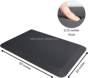 Tapis Ergonomique Anti-Fatigue pour Cuisine, Postes de Travail, DJ – Réduit le Stress et la Douleur Articulaire – Design Moderne et Luxueux Rouge Unique - Product Image 2