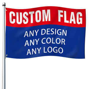 Chất lượng tốt giá tốt nhất 100% polyester bất kỳ logo bất kỳ Thiết kế bất kỳ kích thước màu xanh đỏ tùy chỉnh Cờ biểu ngữ - Product Image 5