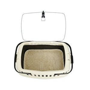 Cage <span class=keywords><strong>de</strong></span> <span class=keywords><strong>transport</strong></span> ventilée portable pour animaux <span class=keywords><strong>de</strong></span> compagnie, <span class=keywords><strong>panier</strong></span> <span class=keywords><strong>de</strong></span> <span class=keywords><strong>transport</strong></span> en plastique avec poignée pour <span class=keywords><strong>chat</strong></span> et chien - Product Image 5