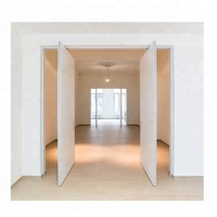 Porte d'entrée de maison personnalisée à usage intensif Portes modernes en bois Portes d'entrée pivotantes en verre