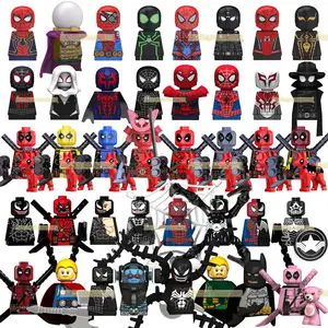 Mini-DIY-Superhelden-Filmmenschild Peter Parker Venom Mysterio Wade Winston Wilson Bauklötze-Spielzeug-Set Actionfiguren
