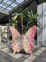 Décorations de fleurs de papillons artificielles géantes faites à la main pour Noël Saint Valentin Halloween Fête des mères