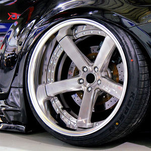 Jantes forgées sur mesure 2 pièces à <span class=keywords><strong>profil</strong></span> profond polies 18 19 20 21 pouces 5 branches en 5x112 5x114.3 5x120 5x108 compatibles GR86 BRZ GTI MK8 G80 M3 - Product Image 2