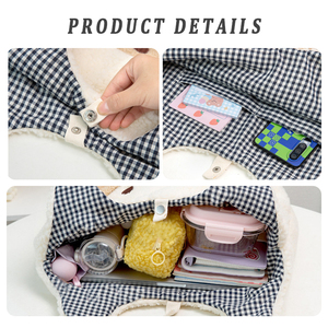 Wholesale Hot Sale Design Soft Plush Cartoon <b>Tote</b> <b>Bag</b> Cute with Cotton Lining - Product Image 4