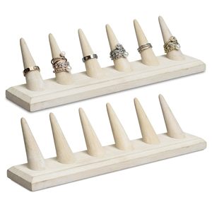 Rắn gỗ thang Vòng hiển thị đứng Cone 24-ngón tay lưu trữ đồ trang sức đứng tip ngón tay nhẫn gian hàng đồ trang sức mỹ đứng hiển thị - Product Image 1