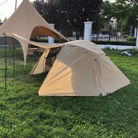 Tente de camping pliante automatique double couche imperméable de haute qualité pour 1-2 personnes, personnalisée, hors sol, en Oxford