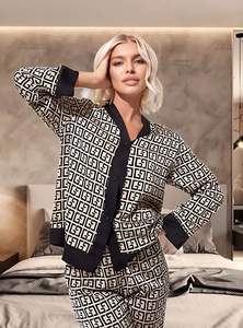 WanBao Chic Geometric Design Nightwear for Premium Comfort in Plus Size Lady <b>Pajama</b> Set - Product Image 2