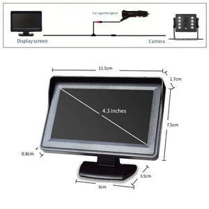 4.3 pollici HD impermeabile Auto Display Wireless Reverse Imaging sistema Radar per Parkign Auto <span class=keywords><strong>camion</strong></span> bianco telecamera <span class=keywords><strong>di</strong></span> retromarcia - Product Image 1