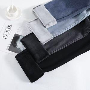 Jeans a vita alta <span class=keywords><strong>in</strong></span> <span class=keywords><strong>velluto</strong></span> per donna inverno caldi pantaloni Casual Denim taglie forti J0045 estivi versatili pantaloni da donna - Product Image 5