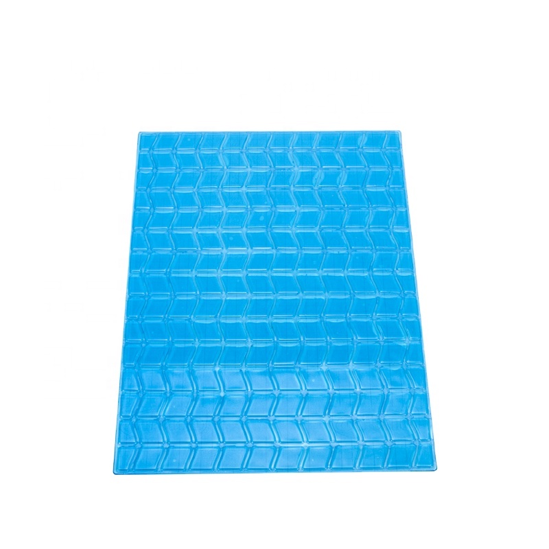 Colchão azul de silicone em gel, capa esfriadora de gel macio à prova d'água para cadeira, almofada para almofada