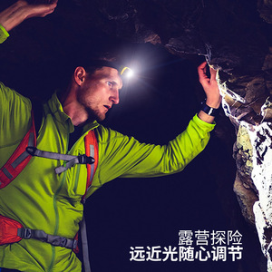 ไฟฉายคาดศีรษะ LED แบบชาร์จไฟผ่าน USB พร้อมไฟแสดงสถานะแบตเตอรี่ กันน้ำ ใช้กลางแจ้งได้ - Product Image 4