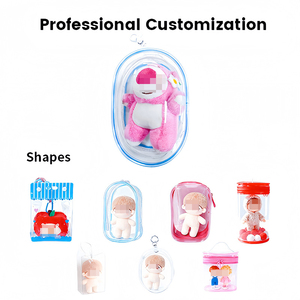 Nhỏ Xách Tay Rõ Ràng Hình Hiển Thị Túi Chống Bụi Bảo Vệ Trường Hợp Mù Hộp PVC Pouch Sang Trọng Đồ Chơi Mang Theo Trường Hợp Du Lịch Lưu Trữ Túi - Product Image 4