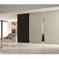 Puerta Corredera de Aluminio y Madera, Moderna y Personalizada, sin Rieles, para Dormitorio, Cocina o Baño