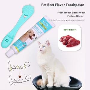 Set Sikat Gigi dan Pasta Gigi Anjing Peliharaan Ramah Lingkungan dari Plastik, Set Sikat Jari untuk Pembersihan Mulut - Product Image 3