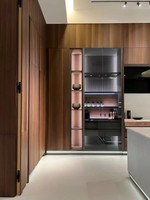 Nouvelle armoire de cuisine avec chariot, îlot mobile, dessus en bois massif