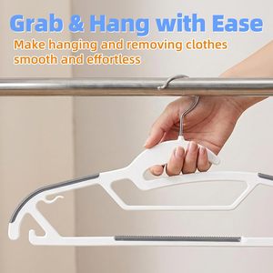 30 Pack <b>Plastic</b> Clothes Hangers Non-Slip Slim Hangers Heavy Duty Space Saving Hangers - Product Image 6