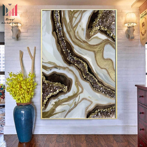 Dipinto Moderno di Alta Qualità con Diamanti 3D, Cristalli, Porcellana e Marmo, Arte Astratta per Decorazione di Casa, Hotel e Ufficio - Product Image 1