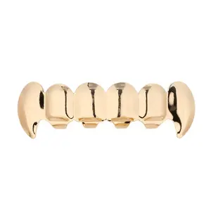 Hip Hop Grillz Dentes Chaves Falsas Grills Dental Suspensórios De Metal Ouro jóia do corpo da moda