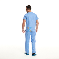 Ensemble de blouses médicales unisexes à col en V, uniformes médicaux à manches courtes et longues, blouses d'hôpital pour médecins et infirmières, vente en gros personnalisée