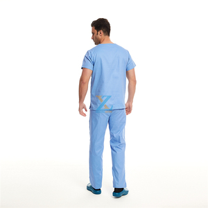 Ensemble de blouses médicales unisexes à col en V, uniformes médicaux à manches courtes et longues, blouses d'hôpital pour médecins et infirmières, vente en gros personnalisée - Product Image 3