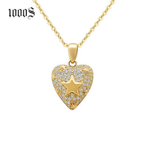 Женское Золотое колье с кулоном из муассанита - Product Image 1