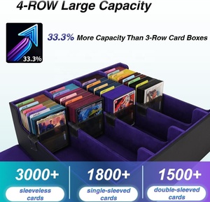 Boîte de rangement Torson en PU pour cartes de collection Yu-Gi-Oh CCG PTCG Yugioh TCG, capacité familiale à quatre rangées pour plus de 3000 cartes, grande capacité - Product Image 5