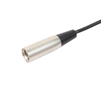 Kabel Splitter XLR Female ke Dual XLR Male Berkualitas Tinggi 0.3m, Konektor Paduan Seng PVC untuk Speaker Video Profesional dan Proyektor