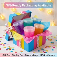 Kit de Slime de Cristal Premium con Tarro, Slime de Gelatina Colorido para Niños, Juguete Sensorial ASMR para Aliviar el Estrés, Slime Factory con Logotipo Personalizado