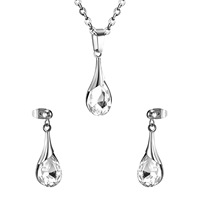 Ensemble de bijoux en acier inoxydable 316L pour femmes, 6 styles, collier et boucles d'oreilles en zircon, finition or 18K PVD, design géométrique en forme de cage, cadeau
