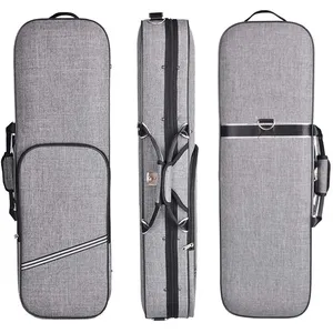 4/4 Full Size Violin Case Oblong Violin Hard Case With Built-in Hygrometer Super Lightweight Portable Carrying Straps