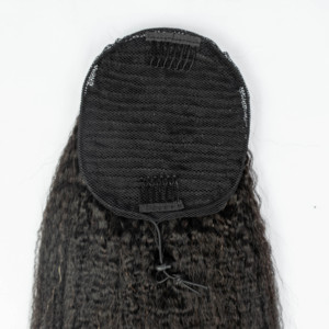 Shoumei nueva moda 12A grado brasileño crudo virgen cabello humano Natural negro Afro rizado cordón cola de caballo - Product Image 1