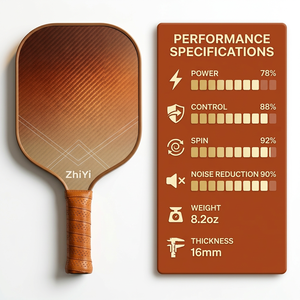 Raquette <span class=keywords><strong>de</strong></span> pickleball thermoformée Desert Dusk Gen-5, fibre <span class=keywords><strong>de</strong></span> carbone T700, revêtement grainé, mousse EPP 16 mm, haute rotation, série Lifestyle - Product Image 2