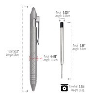 Stylo tactique en titane de qualité supérieure, brise-vitre d'urgence, stylo à signature avec clip pour EDC