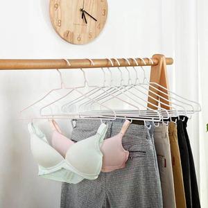 Metal <b>Hangers</b> With Coating Non Slip Non Marking For Clothes Pants Underwear Storage Rectangle Standing Type 10 Pieces Random - Product Image 1