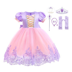 Robe de <span class=keywords><strong>princesse</strong></span> pour filles Sofia Raiponce Dress up Costume Cosplay Halloween Christmas Fancy Evening Party Lace Tutu Dress - Product Image 2