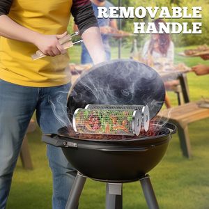Panier de cuisson roulant <span class=keywords><strong>SEB</strong></span> avec poignée en bois amovible, outils de barbecue emboîtables - Product Image 5