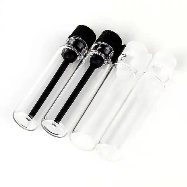 Mini difusor de vidro para perfume, amostra de vidro para perfume e testador de 1ml/2ml/3ml com tomada plástica